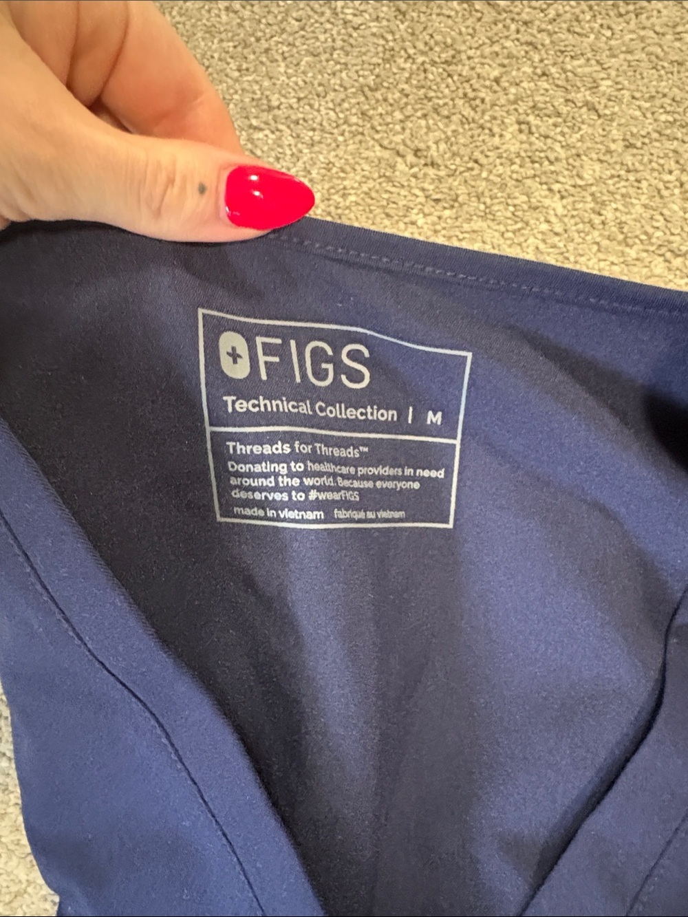 Figs Dark Blue Scrub Set - Picture 2 of 6